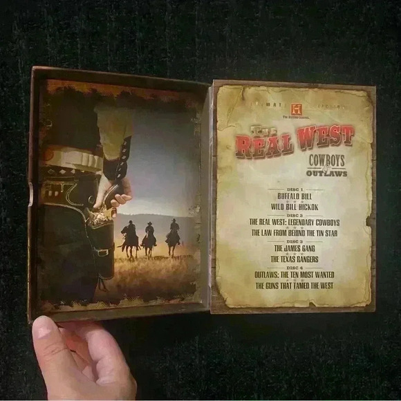 VGT DVD: The Real West: Cowboys & Outlaws (History Channel DVD) 4-Disc Set - Picture 7 of 8